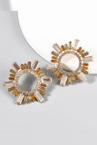 Rhinestone Alloy Earrings MOQ 3pcs