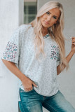 Leopard T Shirt with Slits