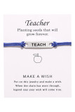 Teacher's Bracelets With Card MOQ 5PCS
