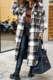 Plaid Button Down Pocketed Shacket Jacket Coats