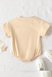 Apricot Hey Pumpkin Print Baby Rompers