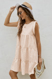 Plaid Ruffled Mini Dress