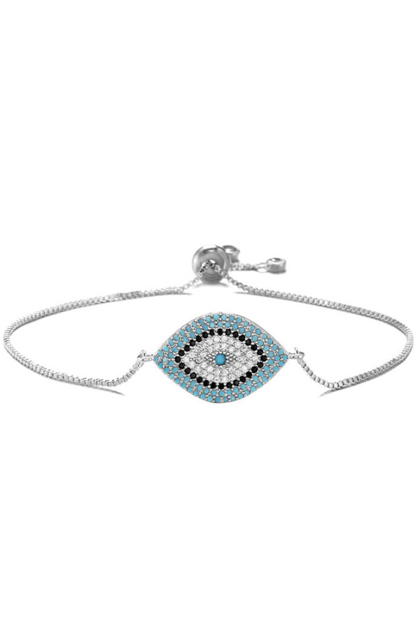 Rhinestone Eye Chain Bracelet MOQ 5PCs