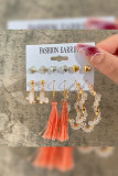 Alloy and Pearl Retro Earrings 6 Pairs Set