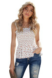 White Floral Smock Tank