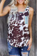Cow Print Aztec Pocket Tank Top