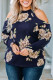 Floral Print Cold Shoulder Plus Size Top