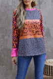 Western Tribal Print Patchwork Long Sleeves Top