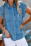Loose Sleeveless Denim Blouse Top Unishe Wholesale
