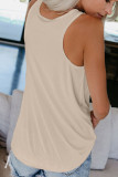 Apricot Button Loose Tank Top