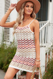 Zig-zag Pattern Knit Cami Dress