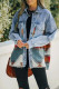 Aztec Splicing Buttons Up Denim Jacket Shacket Unishe Wholesale