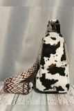Printed Aztec Embroidered Straps Zip Crossbody Bag Fanny Pack