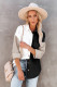 Black Color Block Button Shirt with Pocket