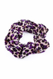 Leopard Print Velvet Scrunchie Hairbands MOQ 5pcs