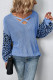 Leopard Lantern Sleeve Crosscriss Sweater