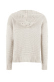 Cable Knit Open Front Cardigan With Hood