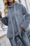 Plain Fleece Drawstring Hoodies