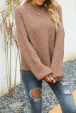 Turtleneck Long Sleeve Pullover Knitting Sweater