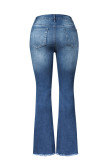 Ripped Distressed Flare Denim Pants