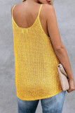Color Block and Plain U Neck Knit Tank Top