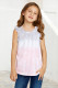 Multicolor Tie-dye Ruffled Little Girl Tank
