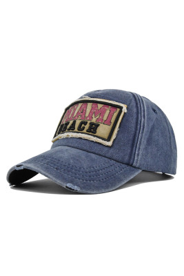 Miami Beach Embroidery Patchwork Baseball Hat MOQ 3pcs