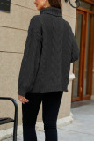 Turtleneck Cable Knitting Sweater