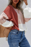 Colorblock Knitting Pullover Sweater