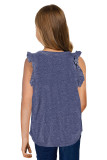 Blue Ruffled Little Girl Tank