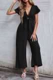 Bow Knot Wide Leg Long Pants Jumpsuit Unishe Wholesale