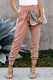 Pink Pocketed Cotton Joggers