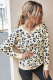 Apricot Leopard Pullover Sweater