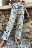 Floral Print Elastic Waist Pants Unishe Wholesale