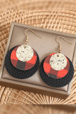 Round Christmas Plaid Earrings MOQ 5PCS