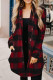 Turn-down Collar Pumpkin Plaid Shirt Coat