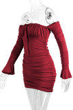 Ruched Bandeau Bodycon Dress
