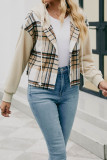 Drawstring Hooded Button UP Plaid Coat Annishe Boutique Wholesale