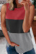 Gray Color Block Crew Neck Tank Top