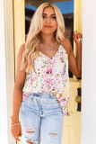 Multicolor Floral Print Spaghetti Straps Tank Top