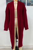 Plain Long Length Open Sweater Cardigans