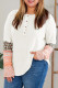 Plus Size Patchwork Long Sleeve Knit Henley Top