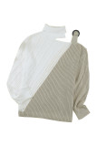 Apricot Turtleneck Cold Shoulder