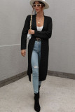 Plain Open Long Length Sweater Cardigans
