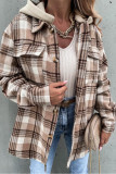 Plaid Shacket Jacket Coat with Hood Unishe Wholesale