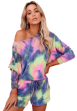Tie Dye Drawstring Shorts Set