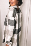 Plaid Button Down Pocketed Shacket Jacket Coats Women UNISHE Wholesale