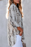 Wild Snake Print Shirt with Pockets