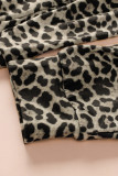 Leopard Print High Waist Slim-fit Pants