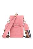 Plain PU Aztect Print Strap Phone Purse MOQ 3pcs